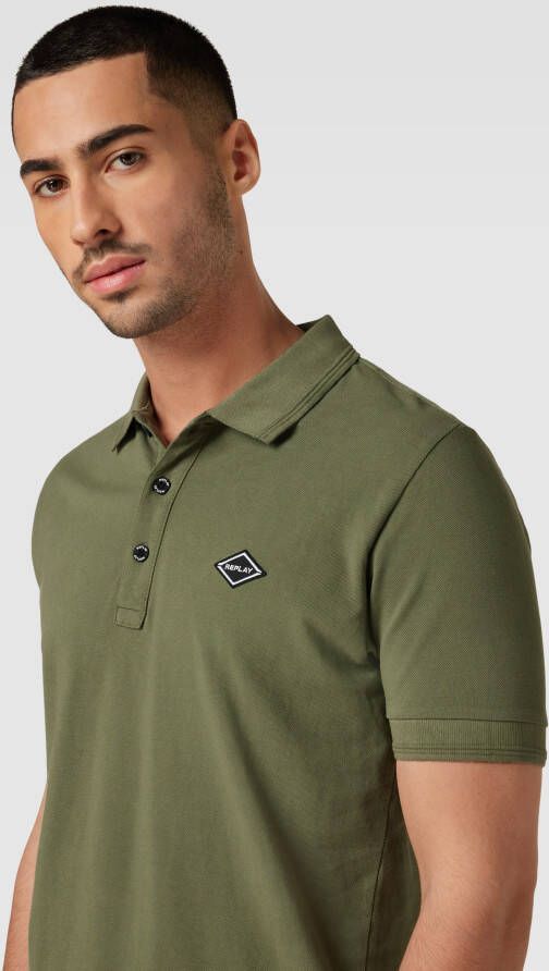 Replay Poloshirt met labeldetail - Foto 2