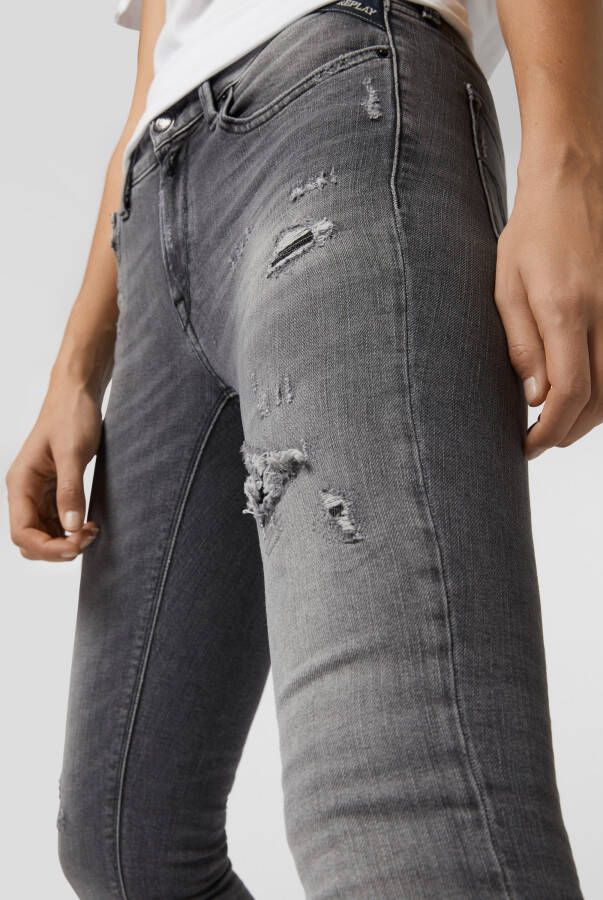 Replay Skinny fit jeans van biologisch katoen model 'New Luz' - Foto 2