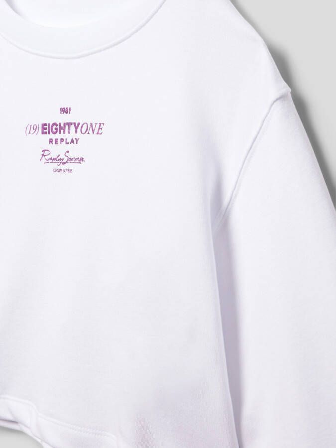 Replay Sweatshirt met labelprint