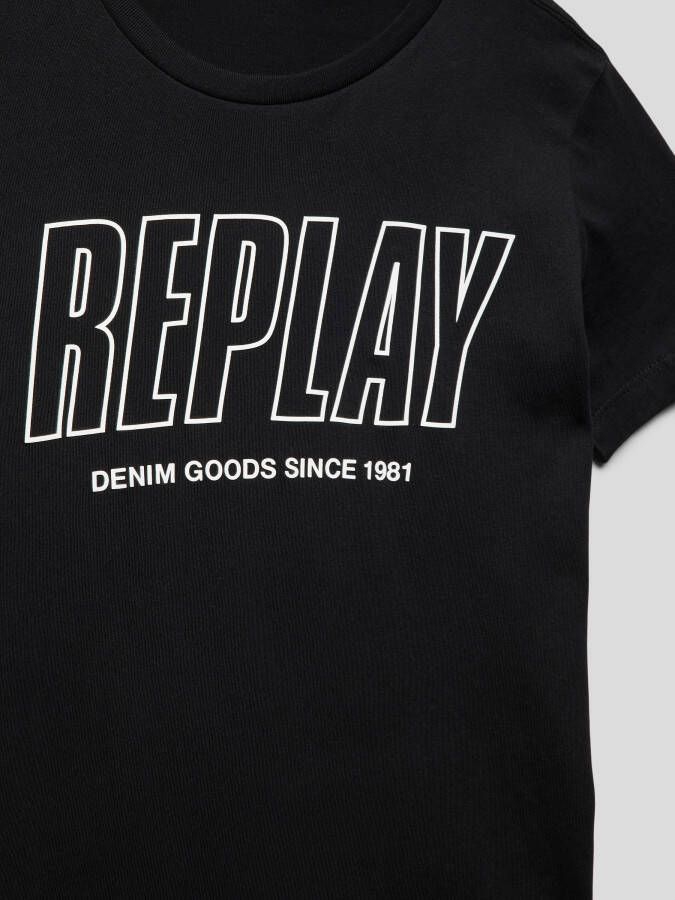 Replay T-shirt met labelprint