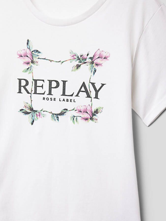 Replay T-shirt met motiefprint