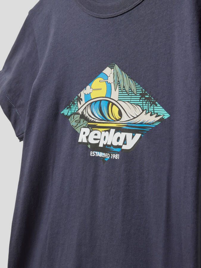 Replay T-shirt met motiefprint