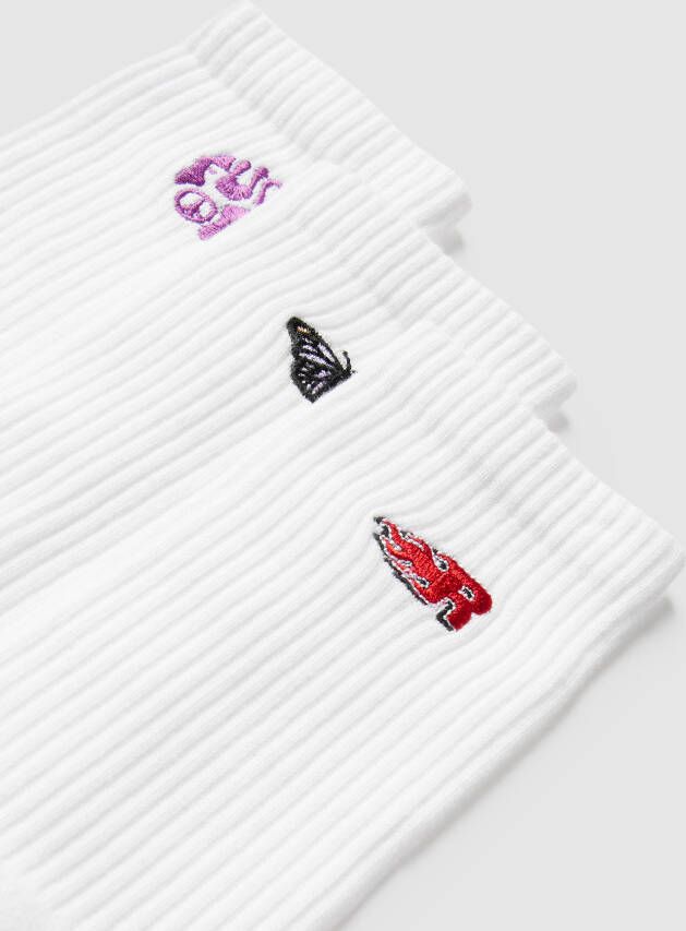 REVIEW Sokken met labeldetail in een set van 3 paar