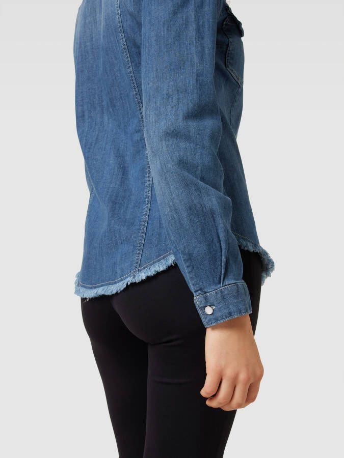 Risy & Jerfs Jeansblouse met gerafelde zoom model 'Soller' - Foto 2
