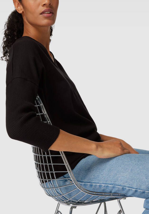 Saint Tropez Gebreide pullover met V-hals model 'Mila'