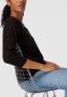 Saint Tropez V-hals Gebreide Pullover Lichtgewicht Kwaliteit Black Dames - Thumbnail 3