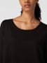 Saint Tropez Zachte Gebreide Jurk met Ronde Hals en ¾ Mouwen Black Dames - Thumbnail 9