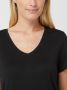 Saint Tropez Adeliasz V-N T-Shirt Zwart Black Dames - Thumbnail 2