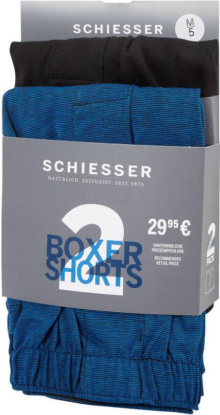 Schiesser Boxershorts van jersey in een set van 2 stuks
