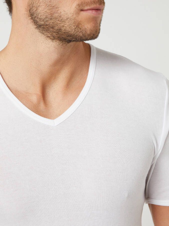 Schiesser t-shirt v-hals ondergoed aanbieding wit effen - Foto 2