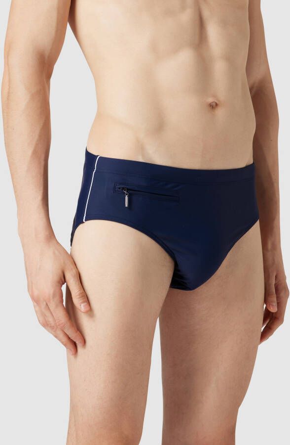 Schiesser Zwembroek Nautical Casual met extra platte ritszak - Foto 2