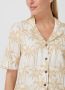 SCOTCH & SODA Dames Blouses Embroidered Linen Hawaiian Shirt Zand - Thumbnail 7