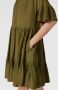 SCOTCH & SODA Dames Jurken Short Dress With Ruffle Sleeve Detail Groen - Thumbnail 6