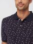Scotch & Soda Donkerblauwe Casual Overhemd Printed Pique Polo In Organic Cotton - Thumbnail 5