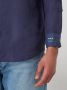 Scotch & Soda Donkerblauwe Casual Overhemd Regular Fit Garment-dyed Linen Shirt - Thumbnail 8