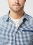 Scotch & Soda Blauwe Casual Overhemd Indigo Yarn-dyed Checked Shirt - Thumbnail 6
