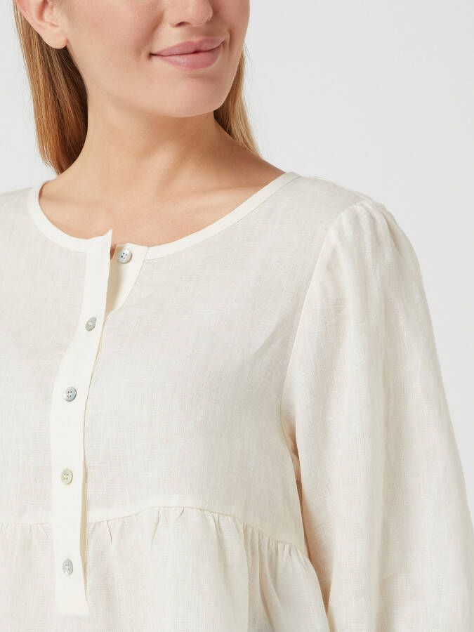 Seidensticker Linnen blouse met 3 4-mouwen - Foto 2