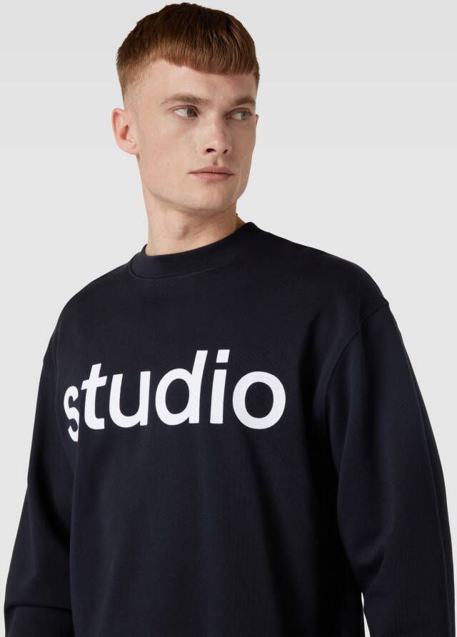 Seidensticker Studio Oversized sweatshirt met flockprint model 'STUDIO'