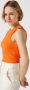 SELECTED FEMME Dames Tops & T-shirts Slfanna O-neck Tank Top Oranje - Thumbnail 6