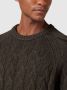 Selected Homme Slhbill LS Knit Cable Crew Neck W 16086658 Grijs Heren - Thumbnail 3