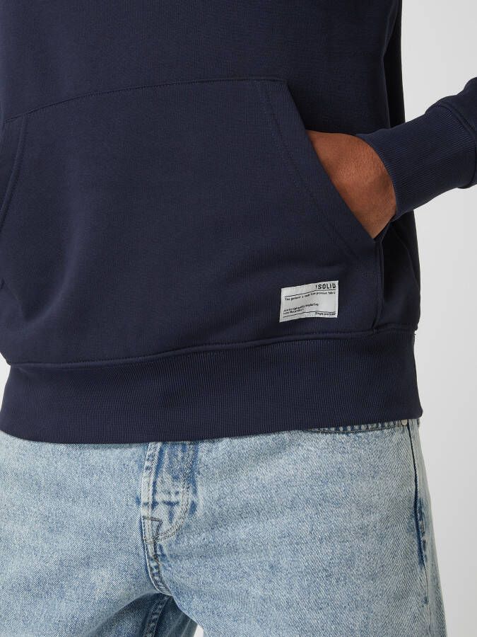 !solid Hoodie met kangoeroezak model 'Lenz'