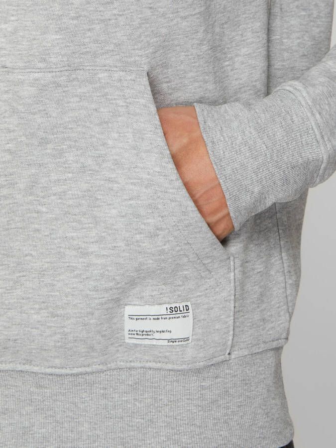 !solid Hoodie met kangoeroezak model 'Lenz'