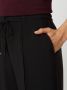 S.Oliver BLACK LABEL cropped high waist loose fit culotte zwart - Thumbnail 4