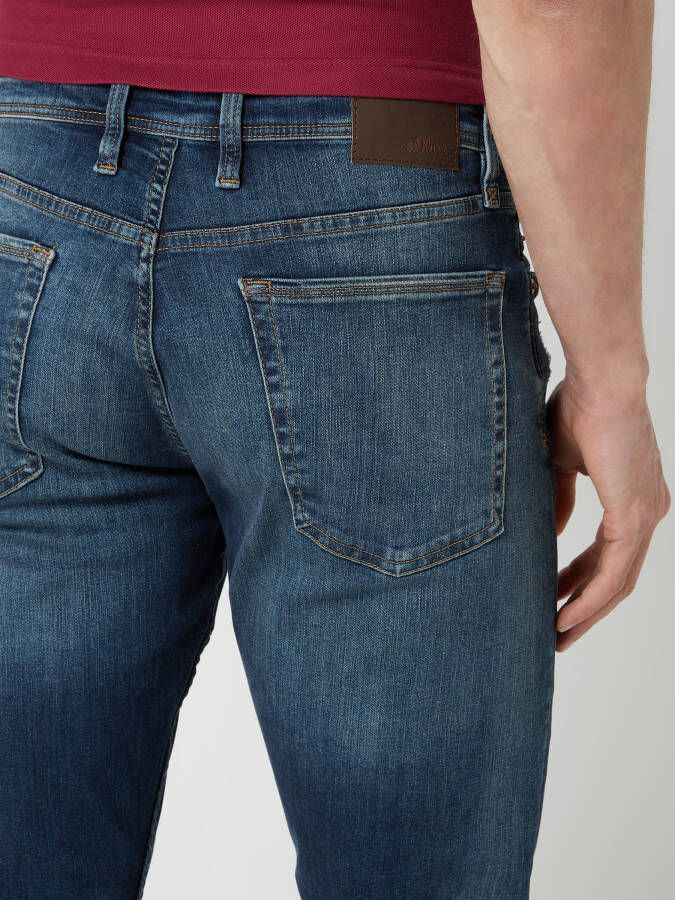 s.Oliver BLACK LABEL Slim fit jeans met stretch model 'Keith'