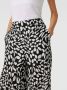 S.Oliver BLACK LABEL wide leg broek met linnen en all over print zwart wit - Thumbnail 4