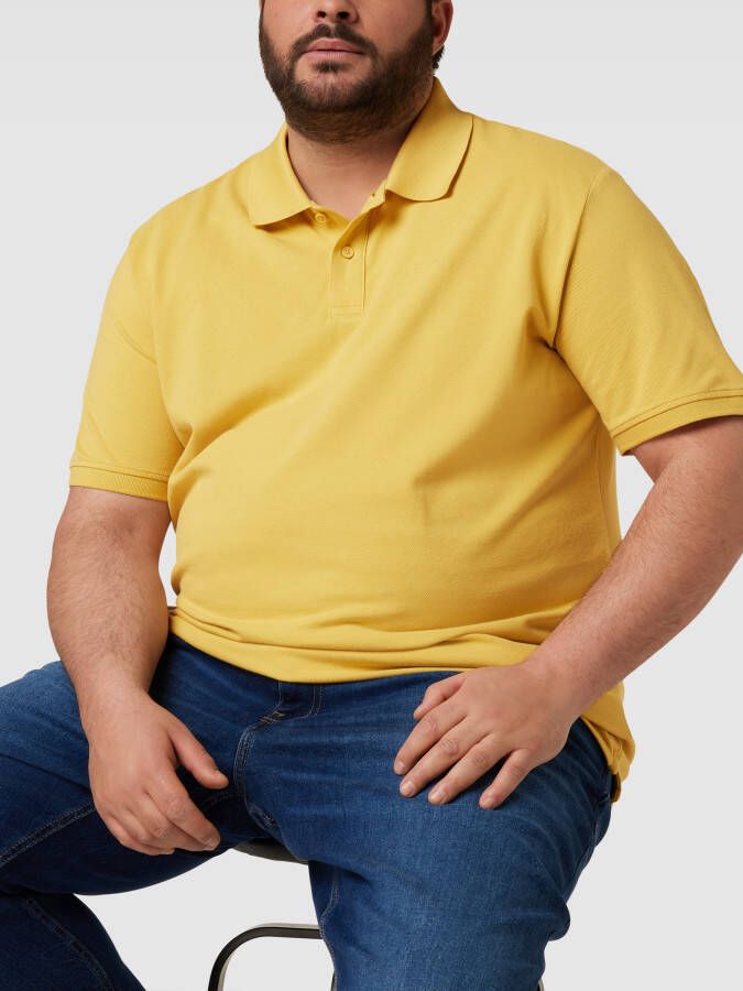 S.Oliver Plus SIZE poloshirt met labelstitching
