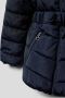 S.Oliver gewatteerde winterjas met ceintuur donkerblauw Meisjes Polyester Capuchon 128 - Thumbnail 2
