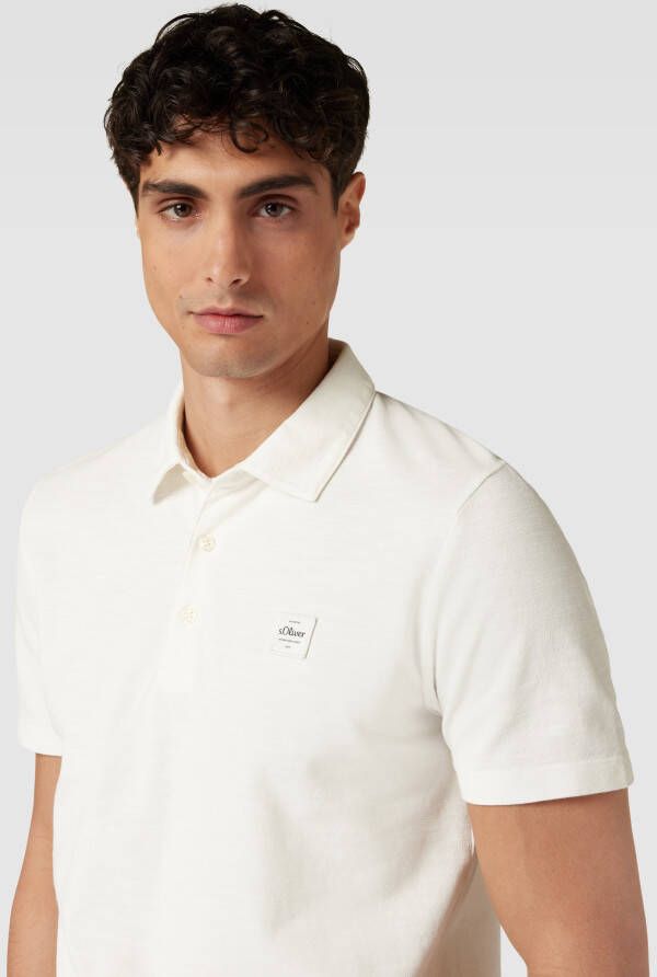 s.Oliver RED LABEL Poloshirt in gemêleerde look model 'Washer'