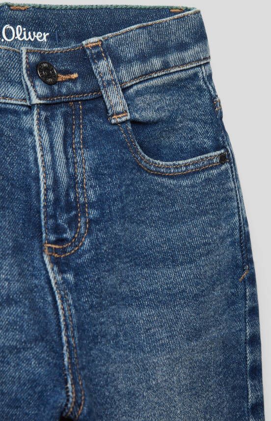 s.Oliver RED LABEL Slim fit jeans met knoop- en ritssluiting