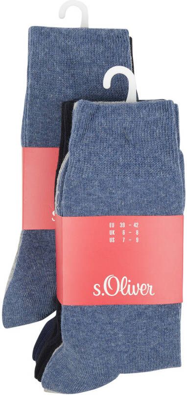 S.Oliver RED LABEL Sokken met elastische ribboordjes in een set van 6 paar - Foto 2