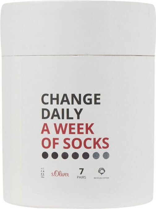 S.Oliver RED LABEL Sokken met gerecycled katoen in een set van 7 stuks - Foto 2