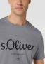 S.Oliver regular fit T-shirt met logo lichtgrijs - Thumbnail 5