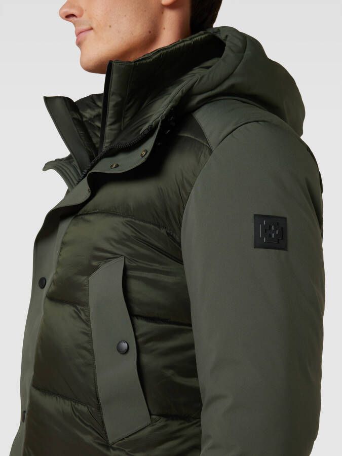 Strellson Lange jas met labeldetails