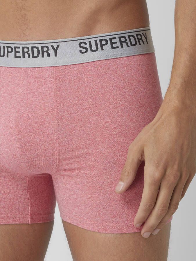 Superdry Boxershort met labeldetails in een set van 3 stuks