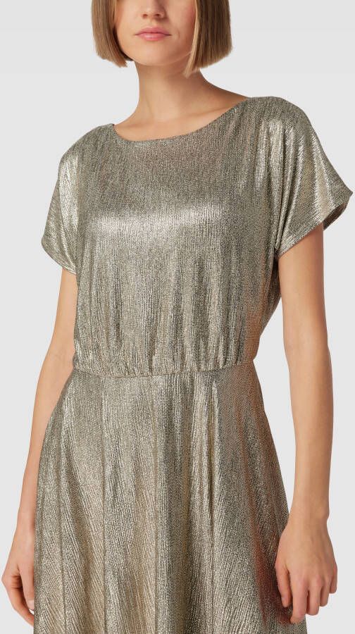 Swing Folie Jersey Midi Jurk Yellow Dames - Foto 2