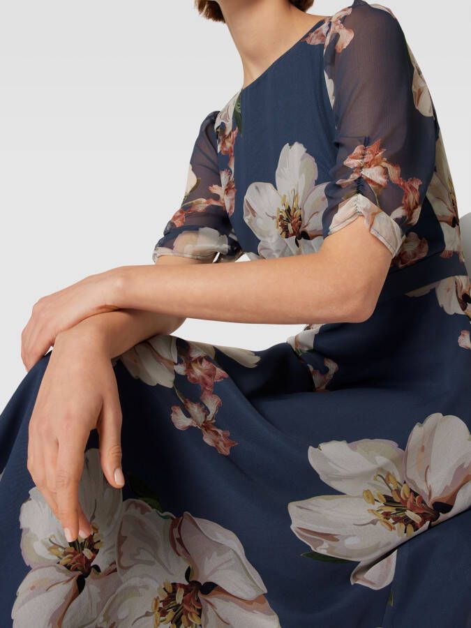 Swing Cocktailjurk met bloemenmotief
