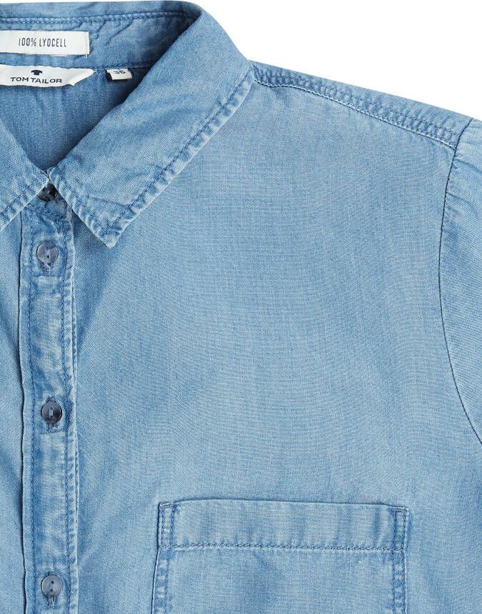 Tom Tailor Jeansblouse met opgestikte borstzakken - Foto 2