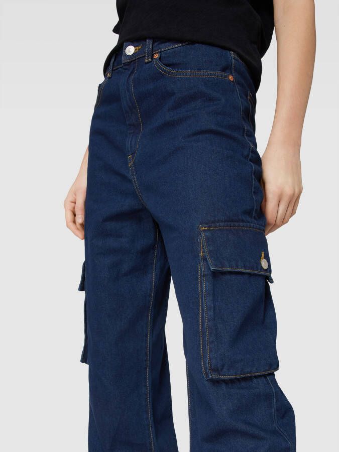 Tom Tailor Denim High waist relaxed fit jeans met cargozakken