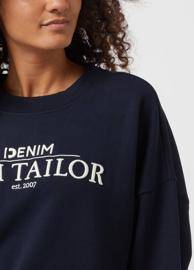 Tom Tailor Denim Oversized sweatshirt van katoen