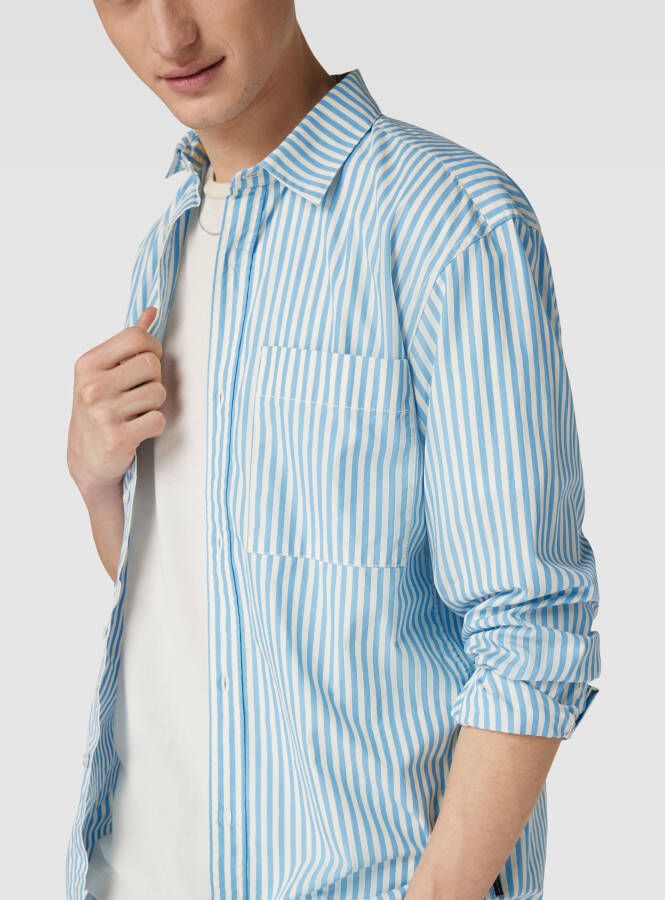Tom Tailor Denim Vrijetijdsoverhemd met streepmotief model 'relaxed stripe'