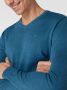 Tom Tailor gemêleerde fijngebreide pullover medium blue ashes - Thumbnail 5