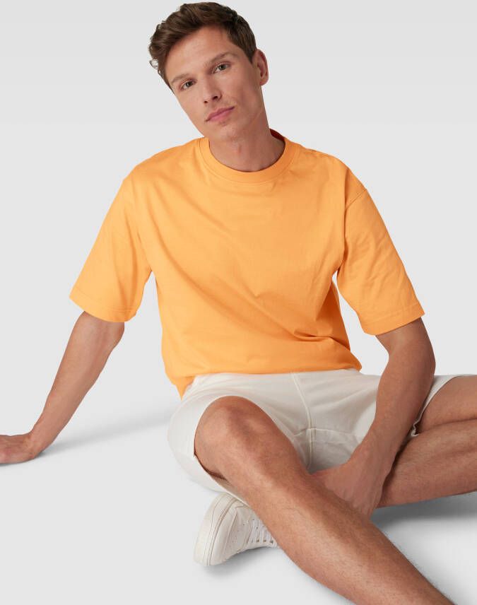 Tom Tailor Loose fit T-shirt met geribde ronde hals - Foto 2