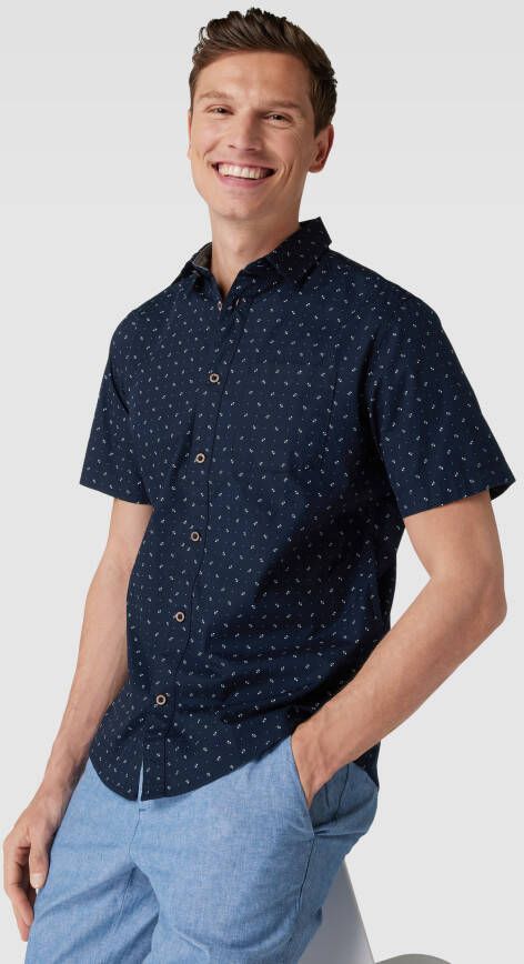 Tom Tailor Regular fit vrijetijdsoverhemd met all-over motief