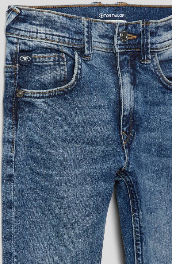 Tom Tailor Skinny fit jeans Mat met knoop- en ritssluiting - Foto 1