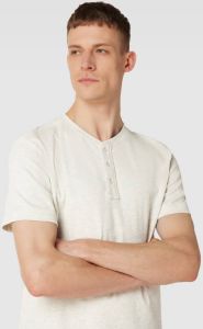 Tom Tailor T-shirt met korte knoopsluiting