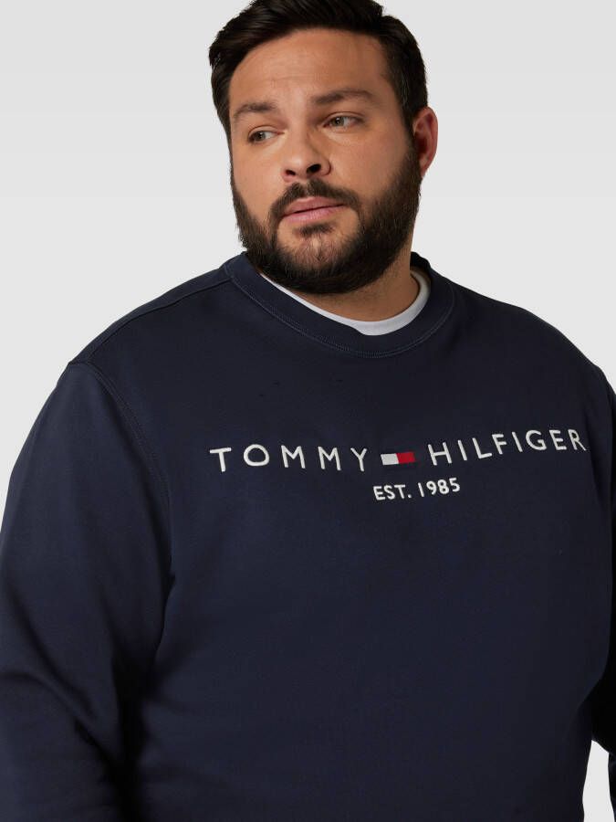 Tommy Hilfiger Big & Tall PLUS SIZE sweatshirt met labelstitching